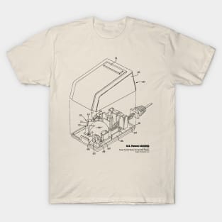 1984 Apple Mouse Patent Drawing - 001 Dark T-Shirt